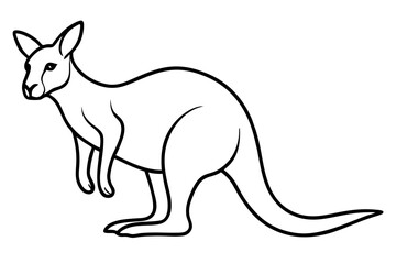 Kangaroo One-Line Sketch