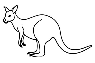 Kangaroo One-Line Sketch