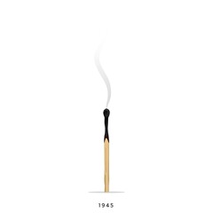 Quiet Memorial Matchstick With Fading Smoke