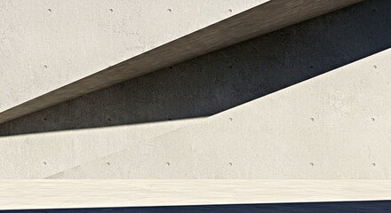 Fototapeta premium Architectural Concrete Texture Background with Sharp Angular Shadows