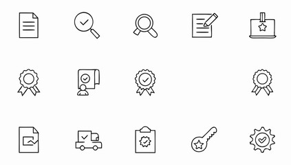 quality control set of web icons in line style  qu (2).eps