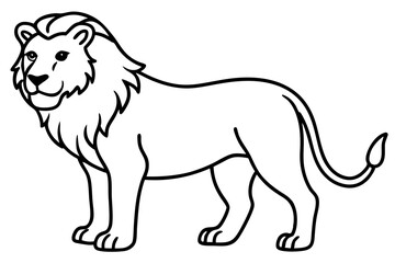 Majestic Lion Outline