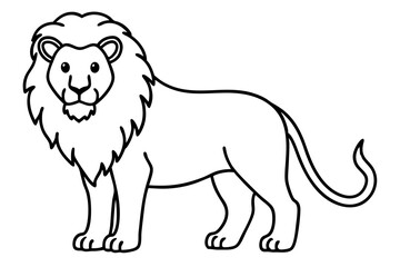 Majestic Lion Outline
