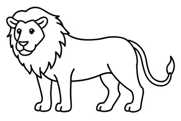 Majestic Lion Outline