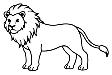 Majestic Lion Outline