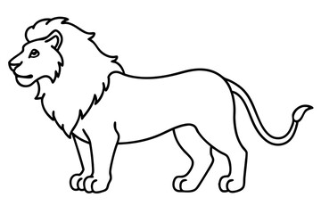 Majestic Lion Outline