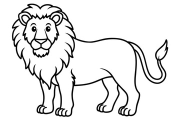 Majestic Lion Outline