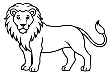 Majestic Lion Outline