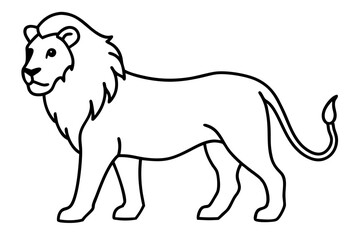 Majestic Lion Outline