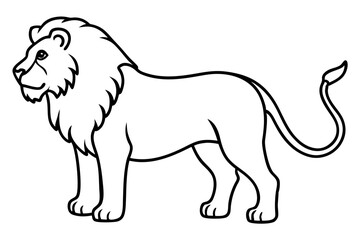 Majestic Lion Outline