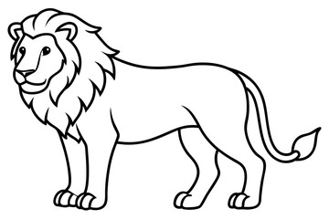 Majestic Lion Outline