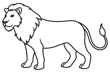 Majestic Lion Outline
