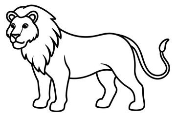 Majestic Lion Outline