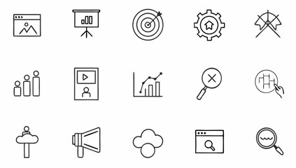seo optimisation set of web icons in line style  s (1).eps