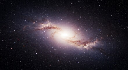 Obraz premium Stunning Spiral Galaxy Glowing in Darkness Surrounded by Countless Stars in the Universe