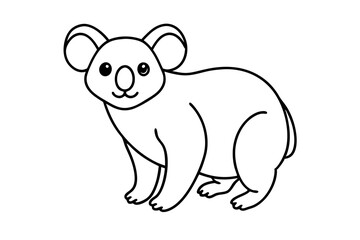 Minimalist Koala Line Art