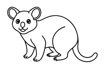 Minimalist Koala Line Art