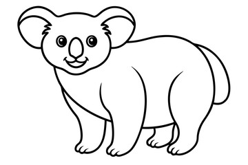 Minimalist Koala Line Art