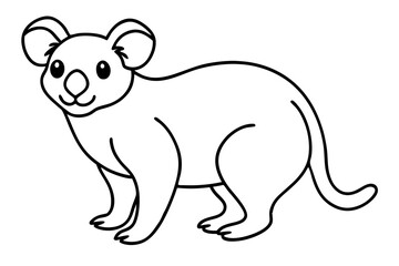 Minimalist Koala Line Art
