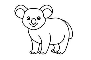 Minimalist Koala Line Art