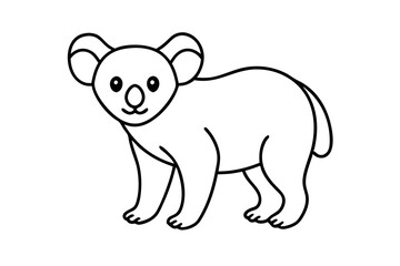 Minimalist Koala Line Art