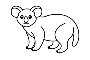 Minimalist Koala Line Art