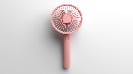 Portable, handheld fan, light pink color