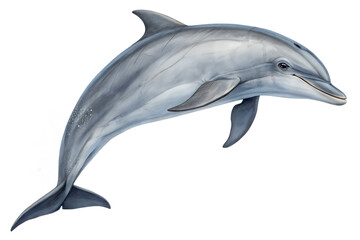 Fototapeta premium grey doplhin isolated. PNG transparency