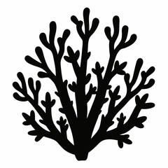 Fototapeta premium Ocean Coral Silhouette Vector Art