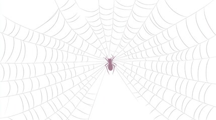 Obraz premium Spiderweb with spider in the center