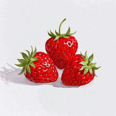 Velvet blush strawberrya isolated watercolor vector illustration svg
