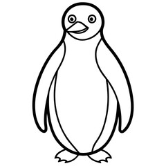Minimalist Penguin Vector