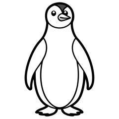 Minimalist Penguin Vector