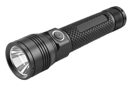 LED flashlight with a black body