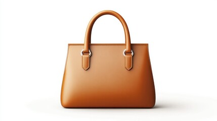 Elegant tan leather handbag
