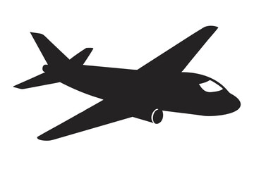Airplane Flying Illustration for Travel Graphics, Aviation Art, Sky Journey Design