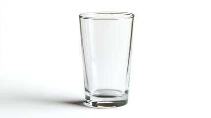Empty Glass on a White Background