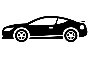 Naklejka premium Car Icon Illustration for Vehicle Graphics, Automotive Design, Transportation Symbol