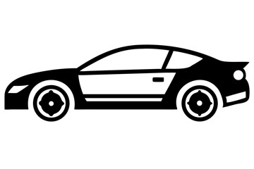 Fototapeta premium Car Icon Illustration for Vehicle Graphics, Automotive Design, Transportation Symbol