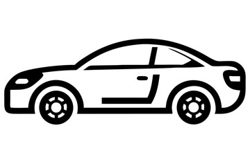 Car Icon Illustration for Vehicle Graphics, Automotive Design, Transportation Symbol