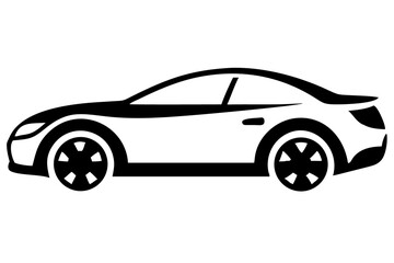 Obraz premium Car Icon Illustration for Vehicle Graphics, Automotive Design, Transportation Symbol