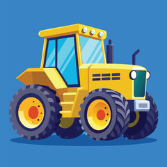 Yellow tractor 