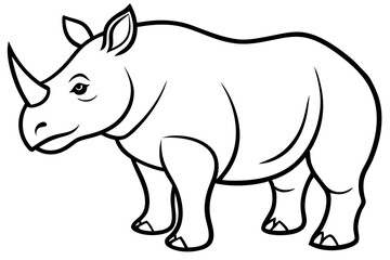 Minimalist Rhino Vector