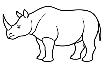 Minimalist Rhino Vector