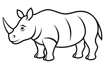 Minimalist Rhino Vector