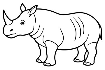Minimalist Rhino Vector