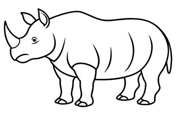 Minimalist Rhino Vector