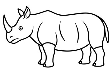 Minimalist Rhino Vector