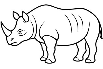 Minimalist Rhino Vector