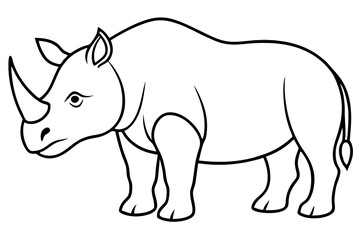 Minimalist Rhino Vector